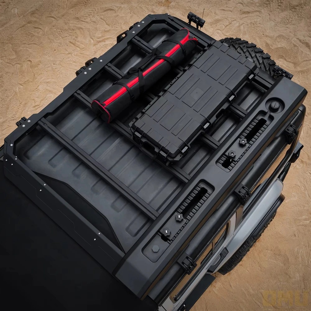 omu genesis aluminum luggage cargo carrier for bronco roof rack with cross bar